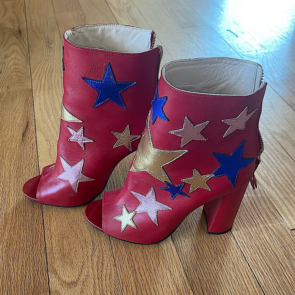 tommy hilfiger metallic star ankle boot - RARE